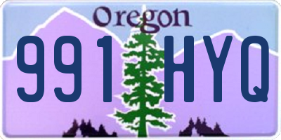 OR license plate 991HYQ