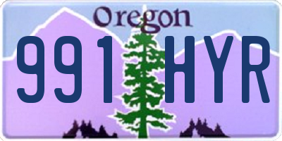 OR license plate 991HYR