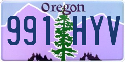 OR license plate 991HYV