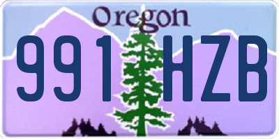 OR license plate 991HZB