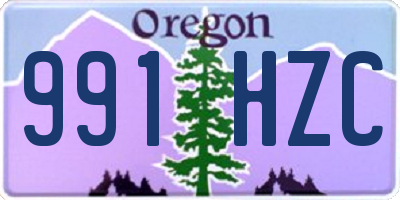 OR license plate 991HZC