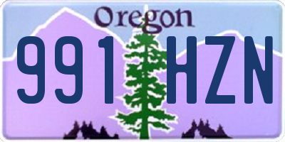 OR license plate 991HZN