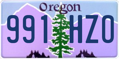 OR license plate 991HZO