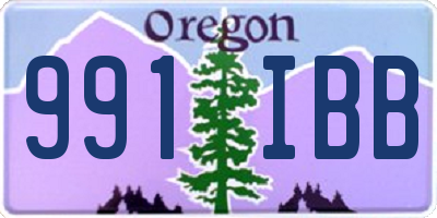 OR license plate 991IBB