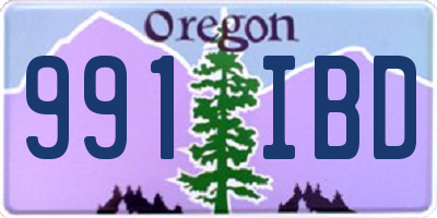 OR license plate 991IBD