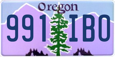 OR license plate 991IBO