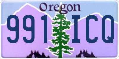 OR license plate 991ICQ