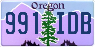 OR license plate 991IDB