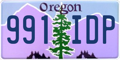 OR license plate 991IDP