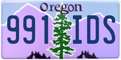 OR license plate 991IDS