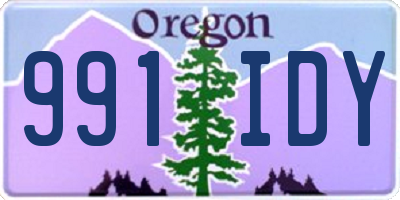 OR license plate 991IDY