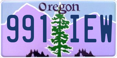 OR license plate 991IEW