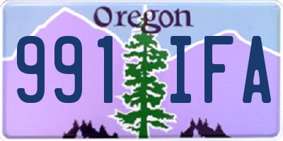 OR license plate 991IFA