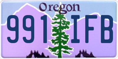 OR license plate 991IFB