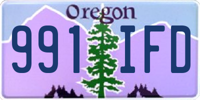 OR license plate 991IFD