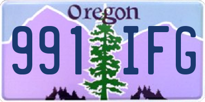 OR license plate 991IFG