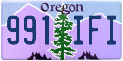 OR license plate 991IFI