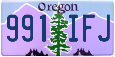 OR license plate 991IFJ