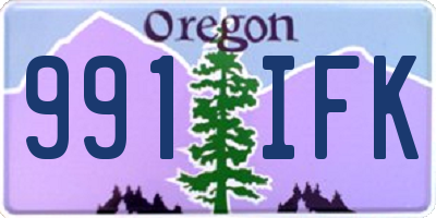 OR license plate 991IFK