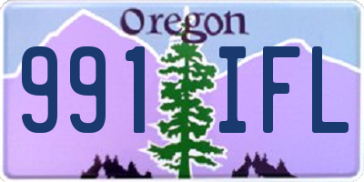 OR license plate 991IFL