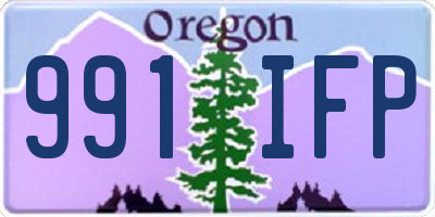 OR license plate 991IFP