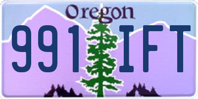 OR license plate 991IFT