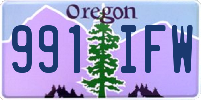 OR license plate 991IFW