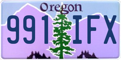 OR license plate 991IFX