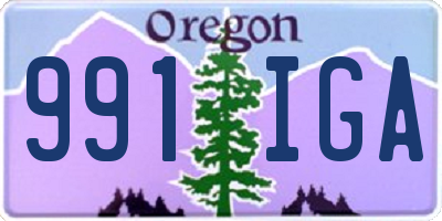 OR license plate 991IGA
