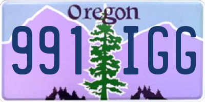 OR license plate 991IGG