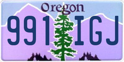 OR license plate 991IGJ