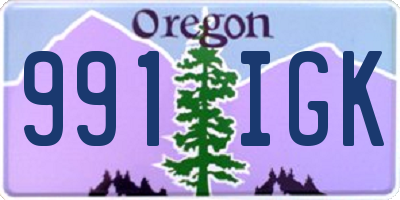 OR license plate 991IGK