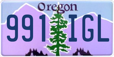 OR license plate 991IGL