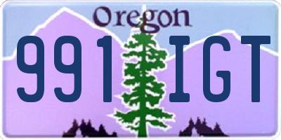 OR license plate 991IGT