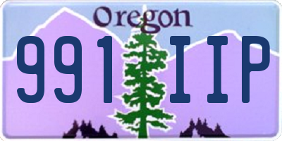 OR license plate 991IIP