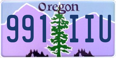 OR license plate 991IIU