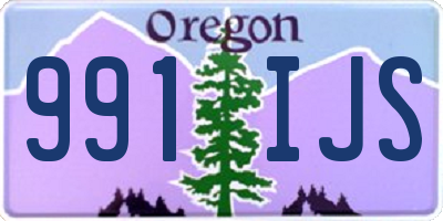 OR license plate 991IJS