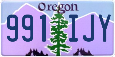 OR license plate 991IJY