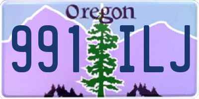 OR license plate 991ILJ