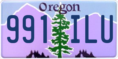 OR license plate 991ILU