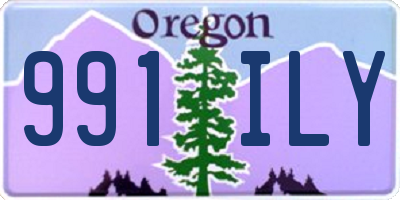 OR license plate 991ILY