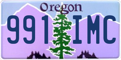 OR license plate 991IMC