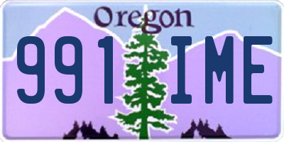 OR license plate 991IME