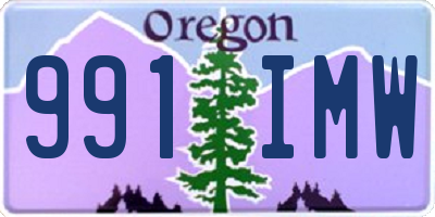 OR license plate 991IMW