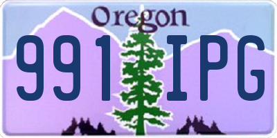 OR license plate 991IPG