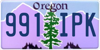 OR license plate 991IPK