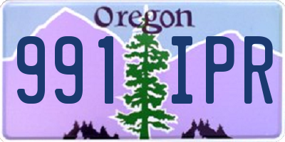 OR license plate 991IPR