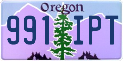 OR license plate 991IPT