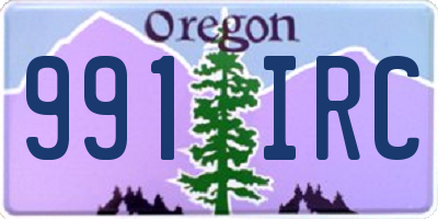 OR license plate 991IRC