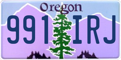 OR license plate 991IRJ